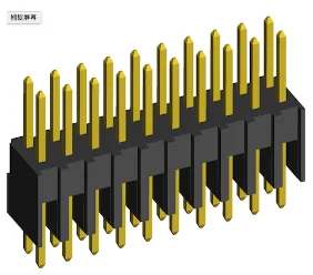2.54mm Wide Body Pin Header Double Rows Straight Dip Type